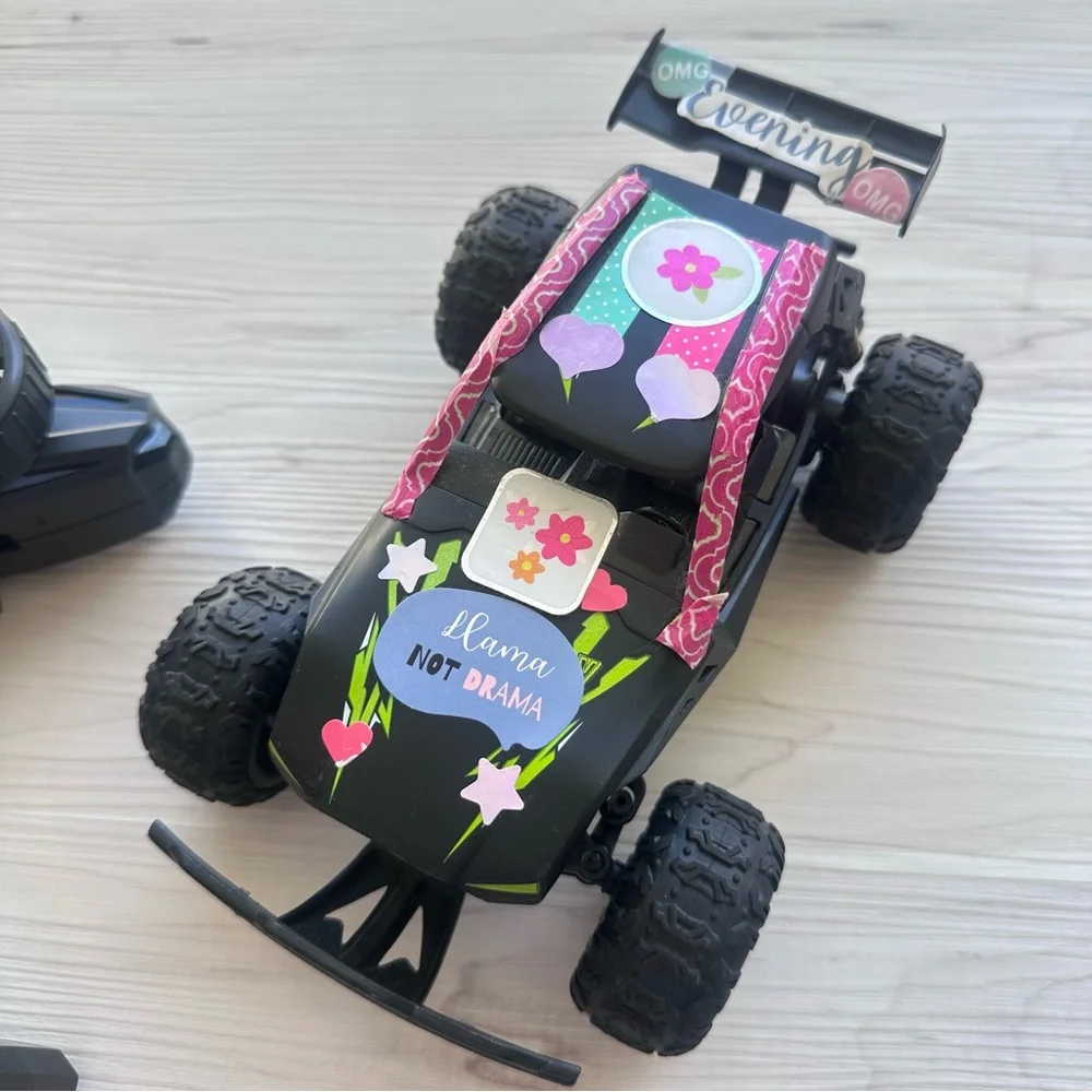Kids Black and Green Remote Control Mini Buggy Car
